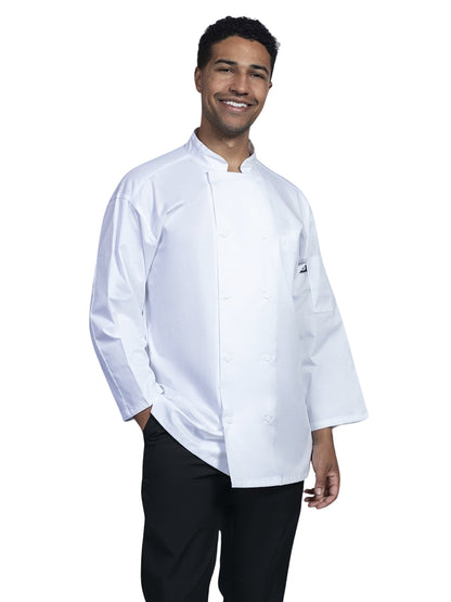 Treviso Unisex Two-Pocket Chef Coat - 0719 - White