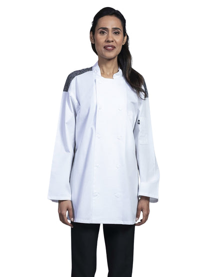 Unisex Two-Pocket Split Chef Coat - 0719HC - White