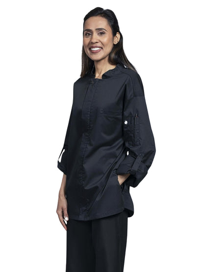 Pescara Unisex Two-Pocket Chef Coat - 0720 - Black