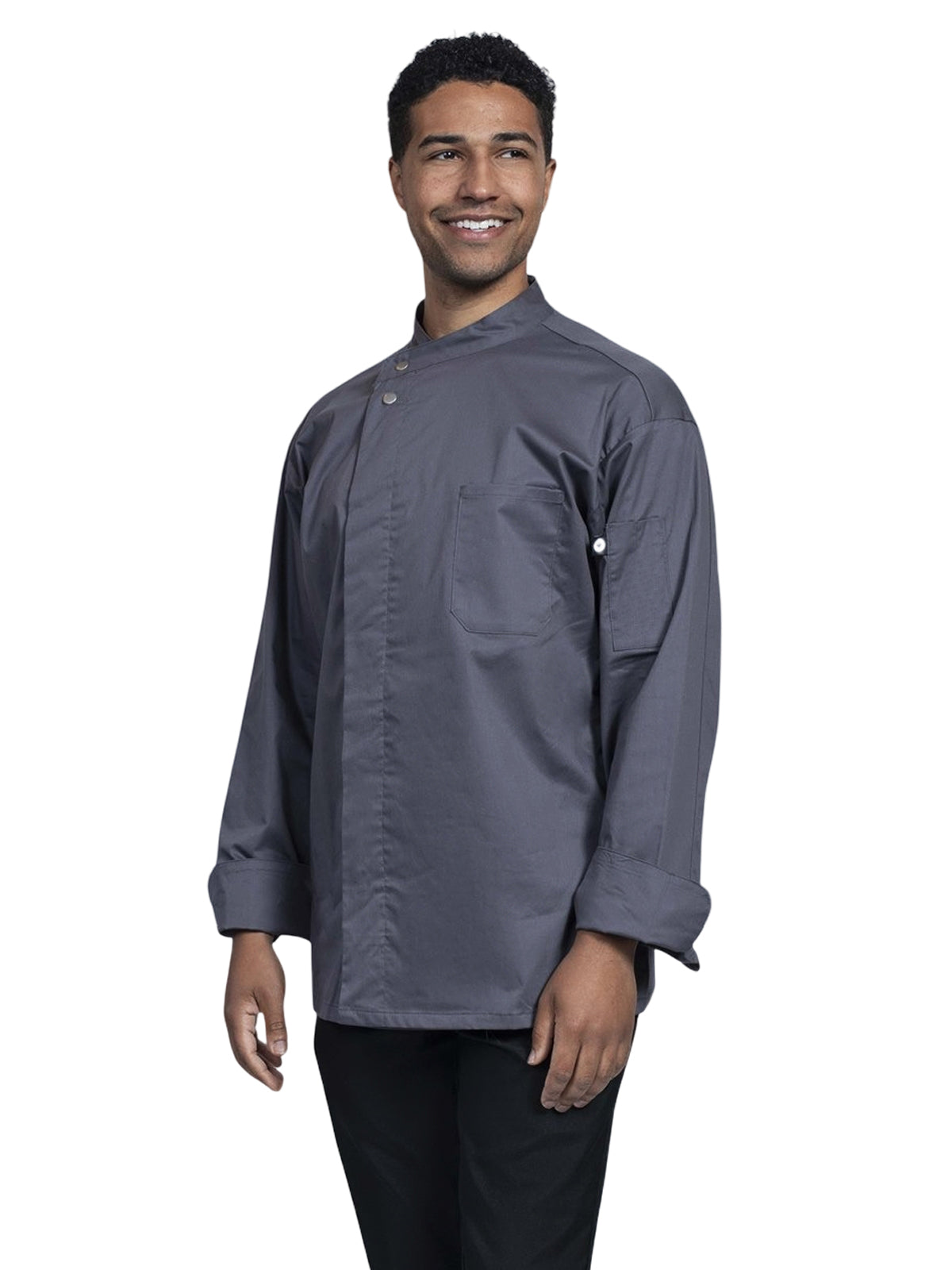 Unisex 2-Pocket Bologna Chef Coat - 0721 - Slate