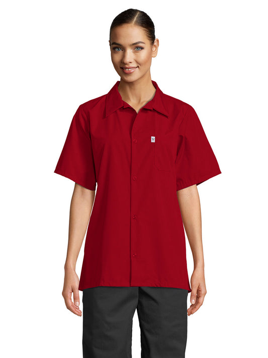 Unisex Finished Collar Shirt - 0920 - Red