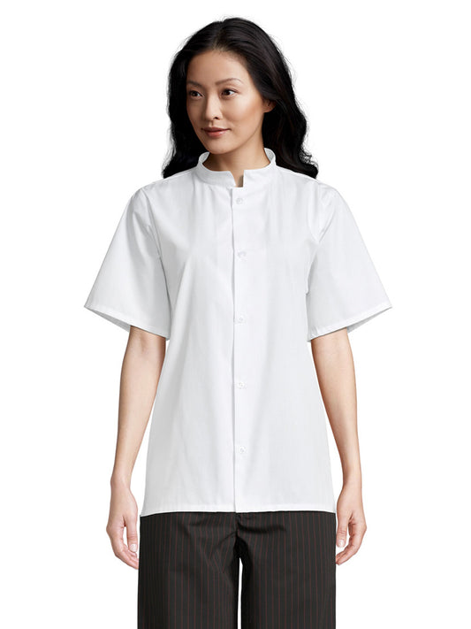 Unisex Mandarin Collar Shirt - 0921 - White