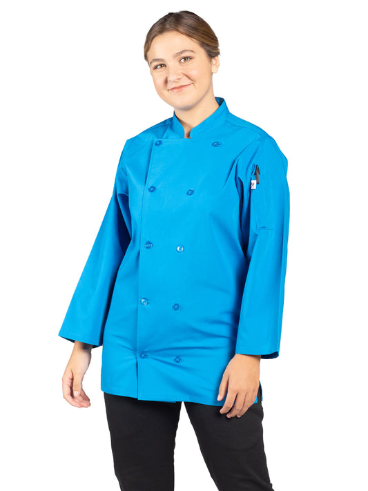 Unisex Ten Button Shirt - 0975 - Cobalt