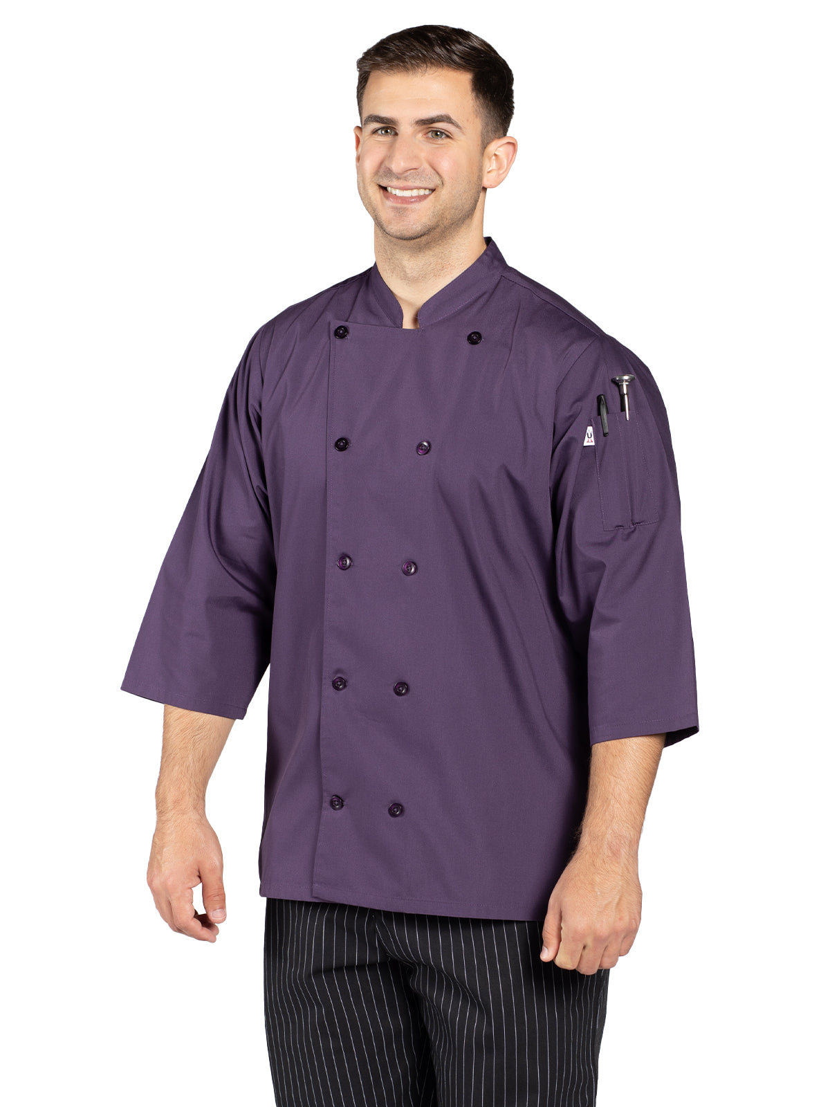 Unisex Ten Button Shirt - 0975 - Eggplant