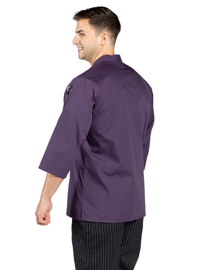 Unisex Ten Button Shirt - 0975 - Eggplant