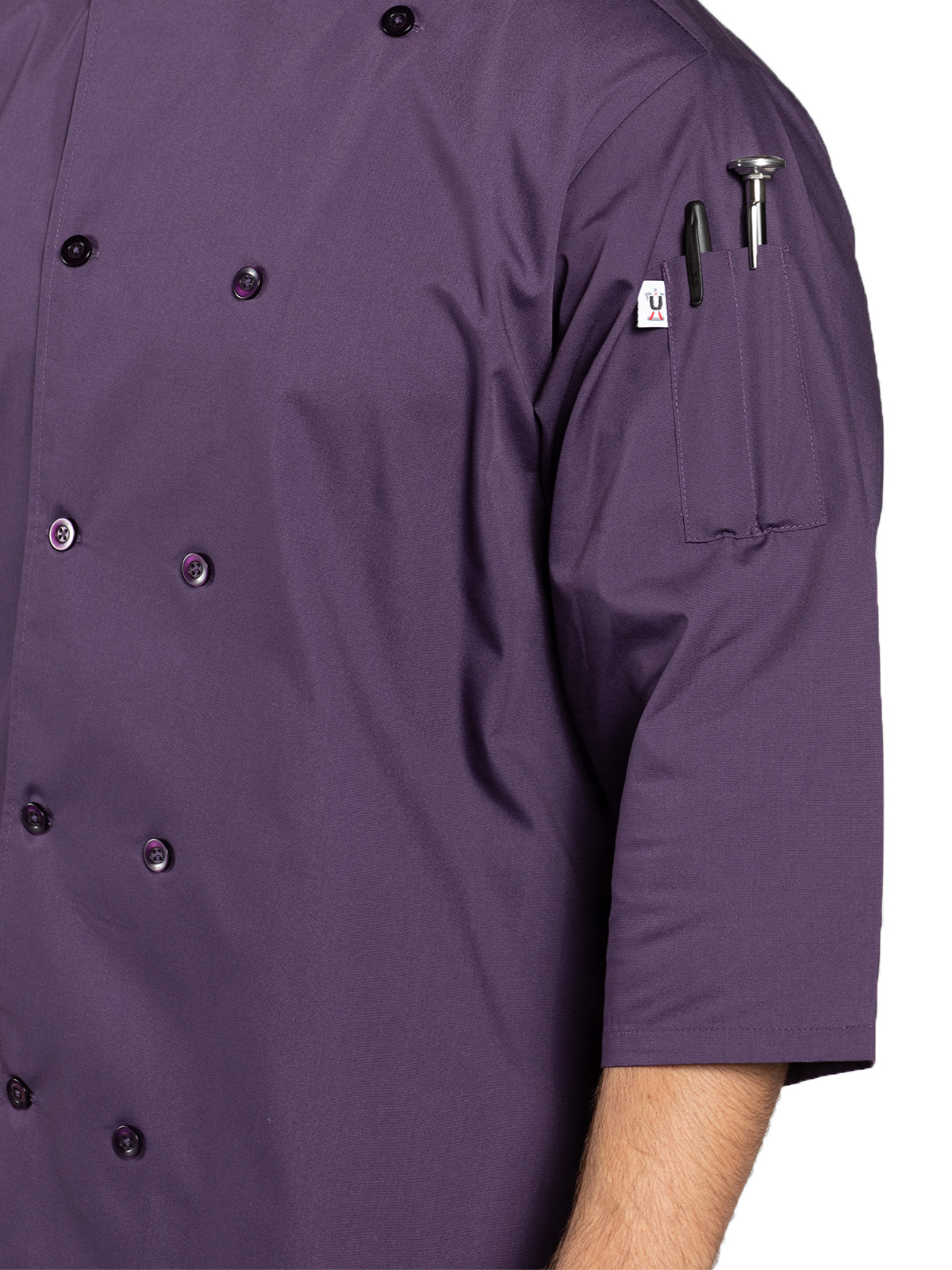 Unisex Ten Button Shirt - 0975 - Eggplant