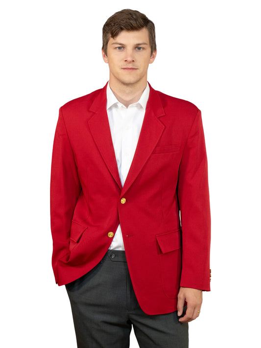 Men's 6-Pocket Single-Breasted Blazer - 1000 - Red