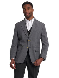 Men's 6-Pocket Single-Breasted Blazer - 1000C - Grey