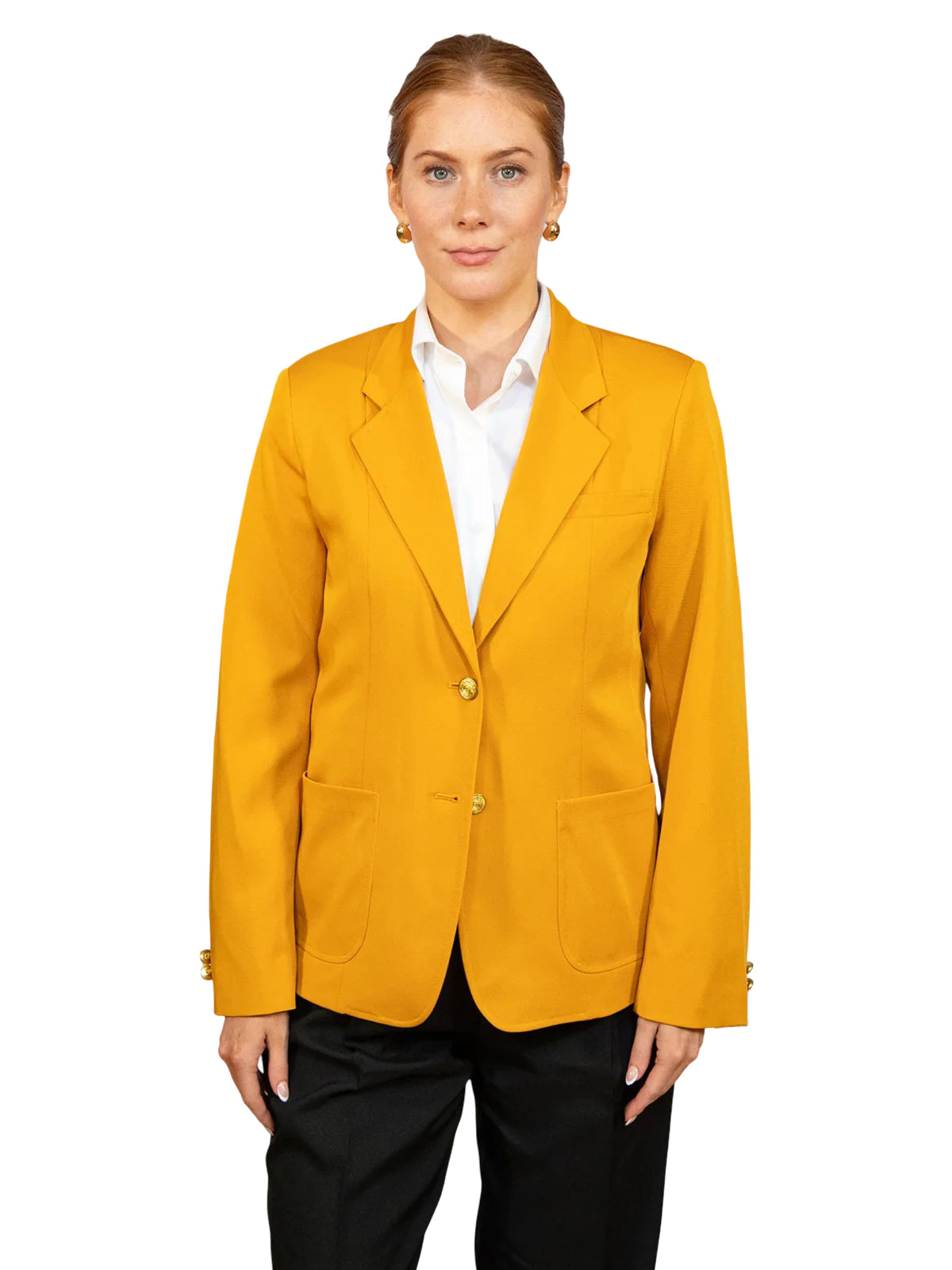 Women's 6-Pocket Single-Breasted Blazer - 2000 - Gold