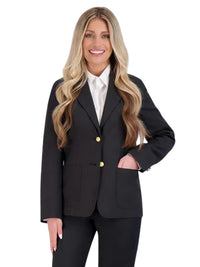 Women's 6-Pocket Single-Breasted Blazer - 2000C - Black