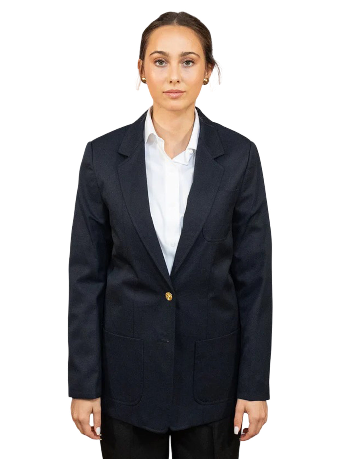 Women's 6-Pocket Single-Breasted Blazer - 2000C - Navy