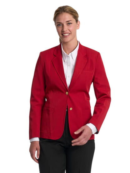 Women's 6-Pocket Single-Breasted Blazer - 2000C - Red