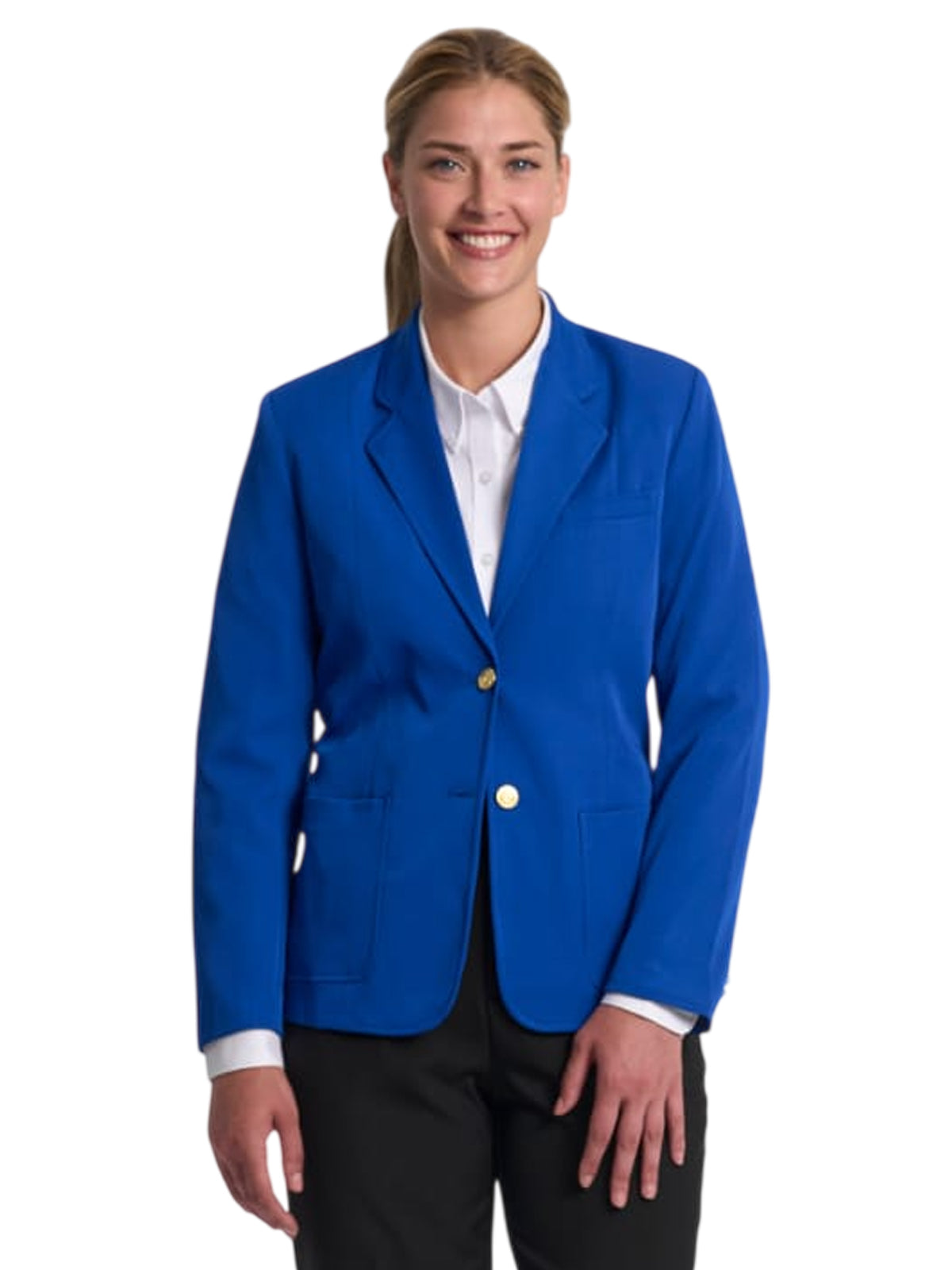 Women's 6-Pocket Single-Breasted Blazer - 2000C - Royal