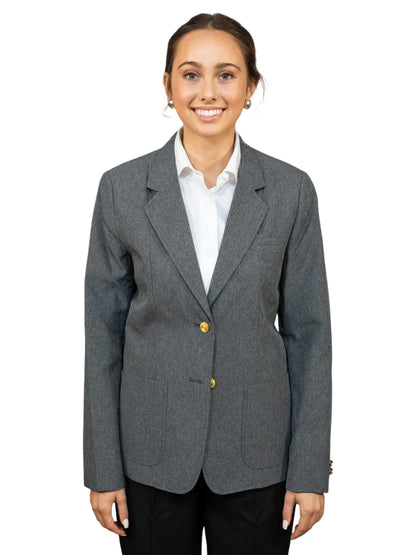 Women's 6-Pocket Single-Breasted Heather Blazer - 2000HEA - Grey Heather