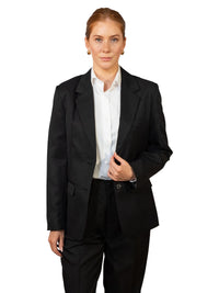 Women's Single Breasted Blazer - 2050 - Black