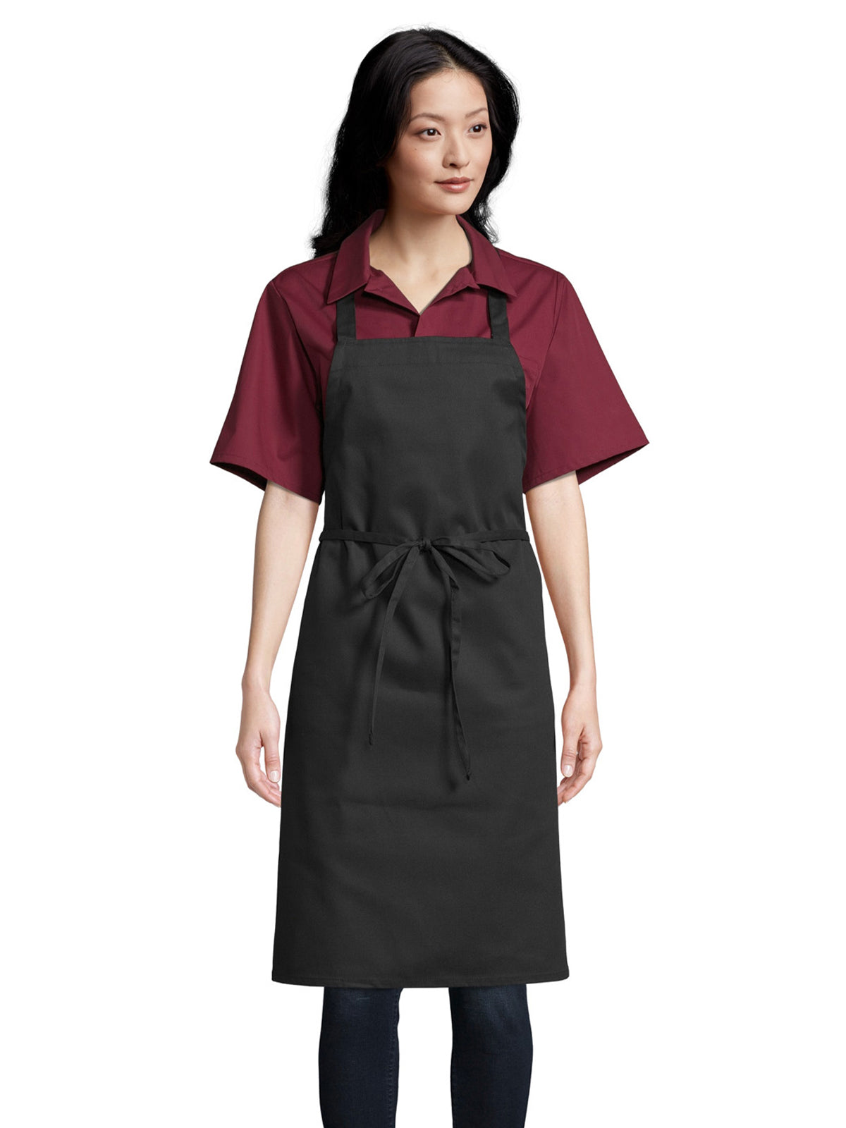 Unisex No Pocket Apron - 3000 - Black