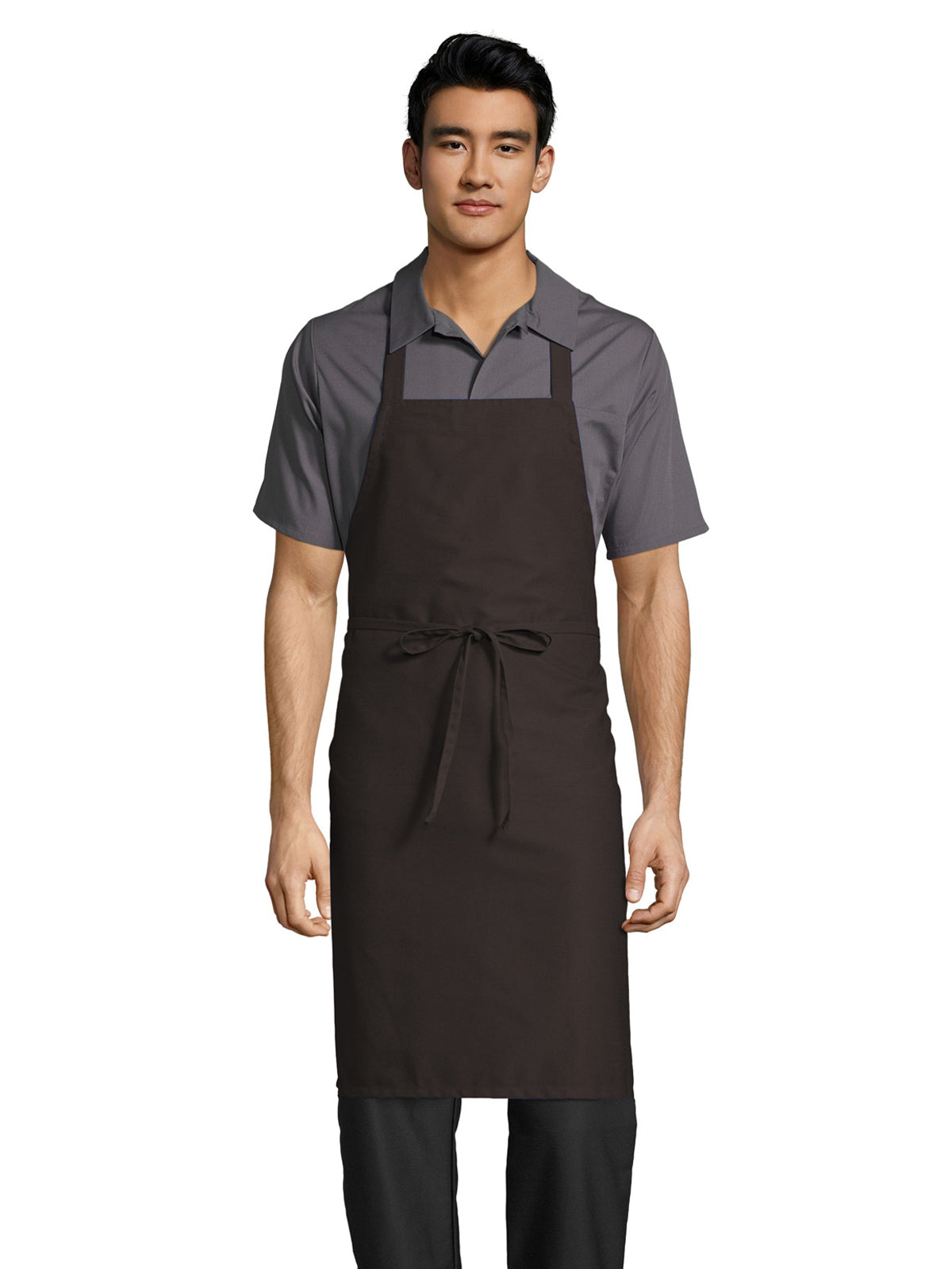 Unisex No Pocket Apron - 3000 - Brown