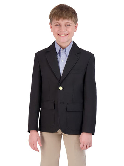Boy's Two-Button UltraLux 100% Polyester Blazer - 3000C - Black