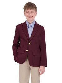 Boy's Two-Button UltraLux 100% Polyester Blazer - 3000C - Burgundy