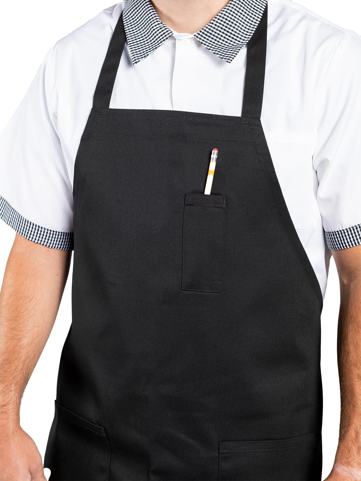 Unisex Pencil Pocket Apron - 3004 - Black