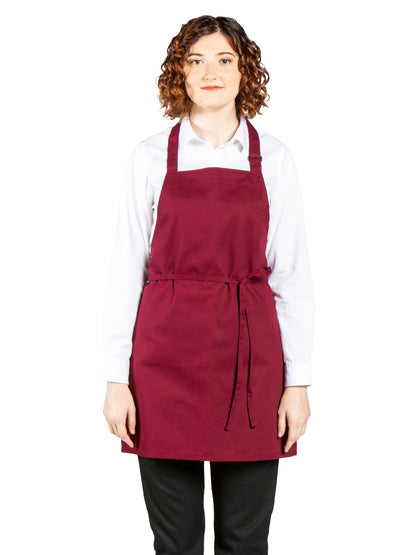 Unisex Adjustable Neck Apron - 3010 - Burgundy