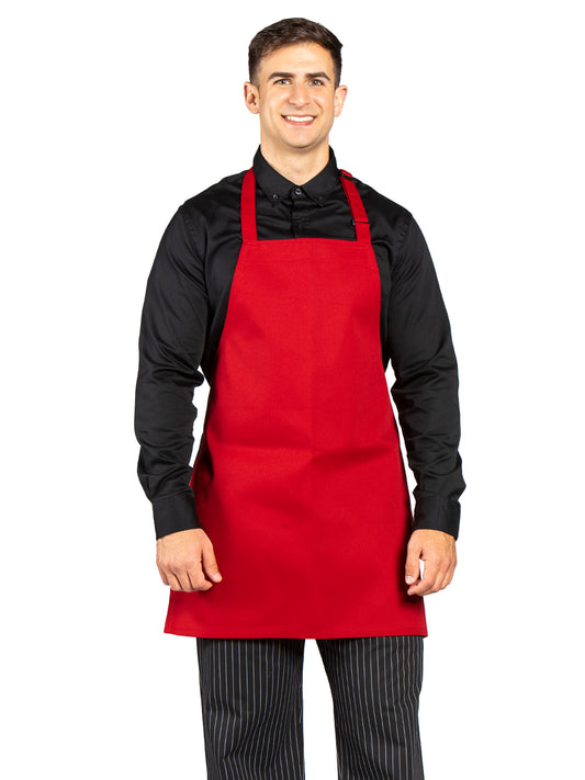 Unisex Adjustable Neck Apron - 3010 - Red