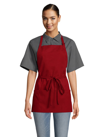 Unisex Sliding Adjustable Neck Apron - 3011 - Red