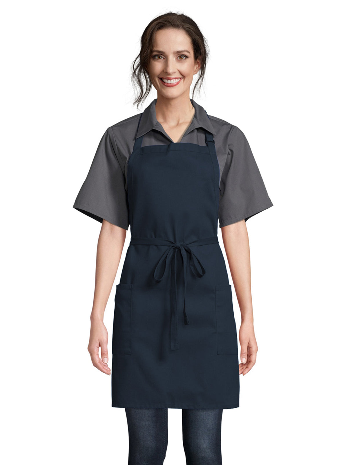 Unisex Adjustable Neck Apron - 3016 - Navy