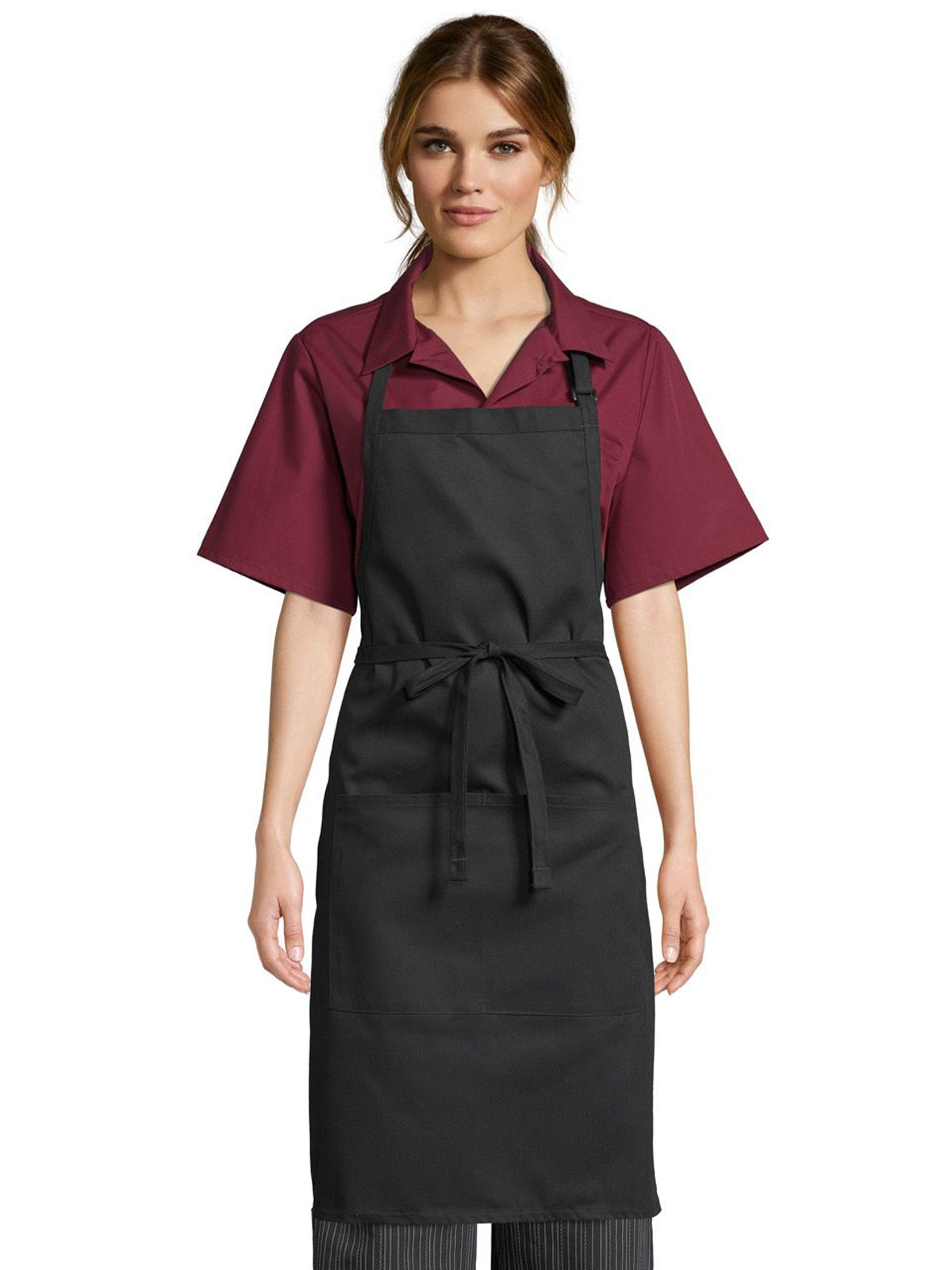 Unisex Sliding Adjustable Neck Apron - 3018 - Black