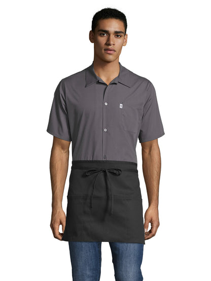Unisex Reversible Waist Apron - 3037 - Black