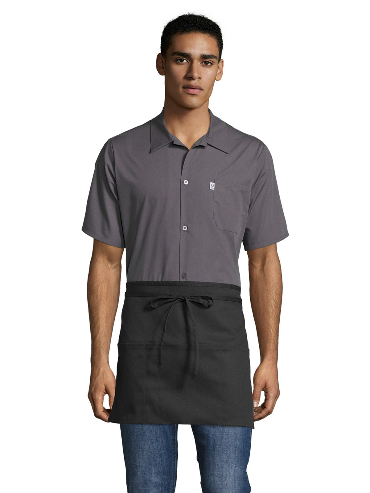 Unisex Reversible Waist Apron - 3037 - Black