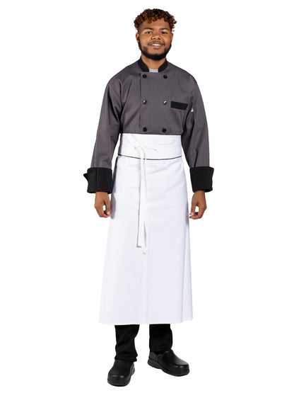 Unisex Fold Down Front Apron - 3049C - White