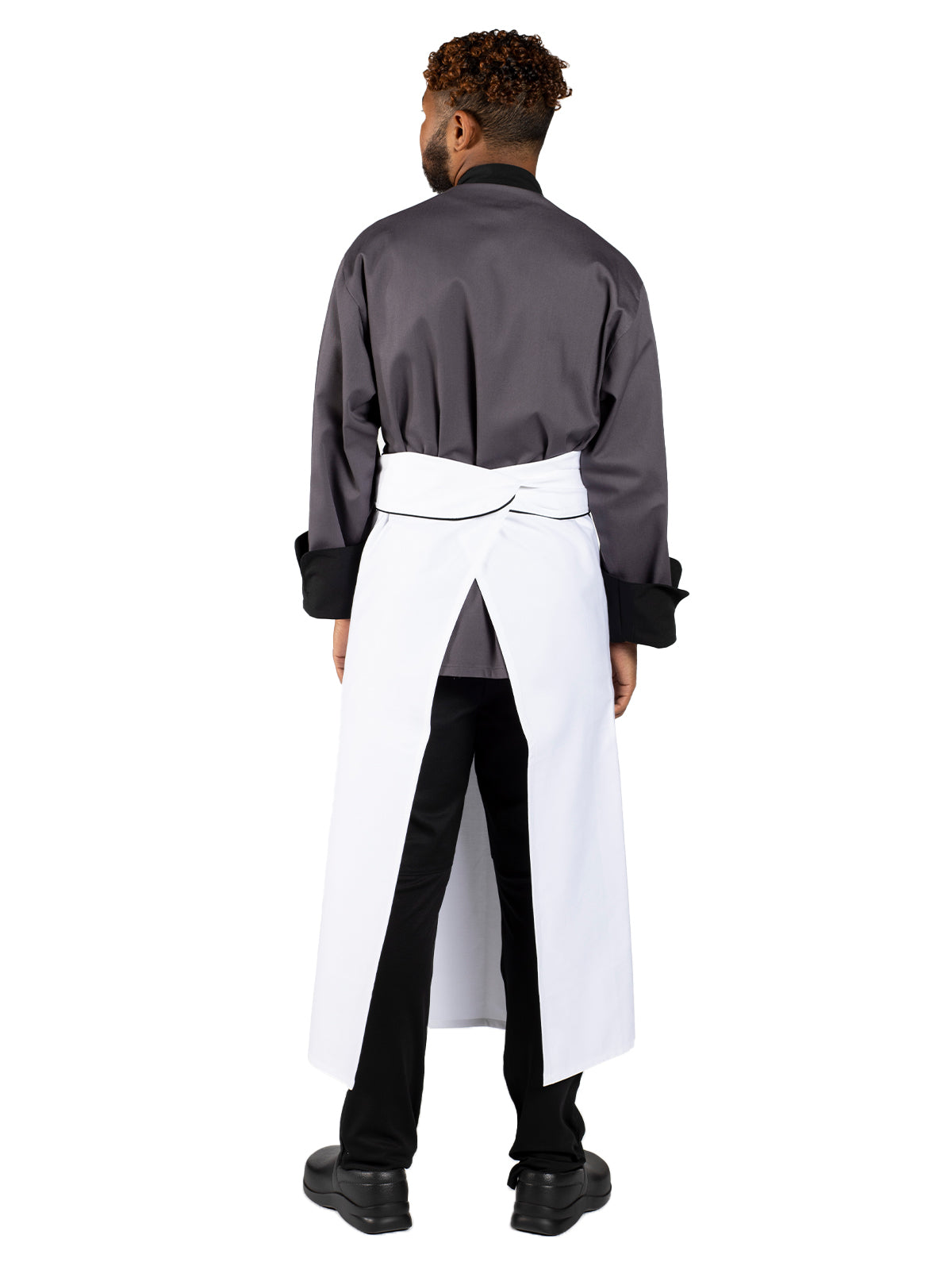 Unisex Fold Down Front Apron - 3049C - White