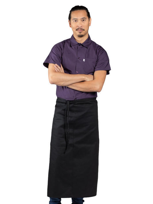 Unisex Reinforced Bar Tacking Apron - 3052 - Black