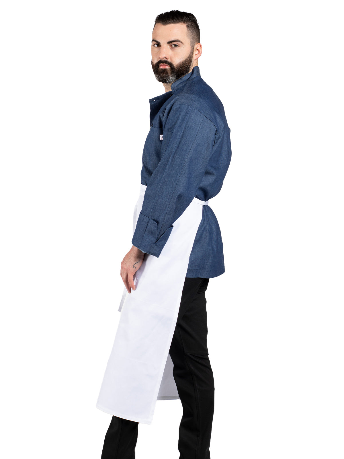 Unisex Reinforced Bar Tacking Apron - 3052 - White