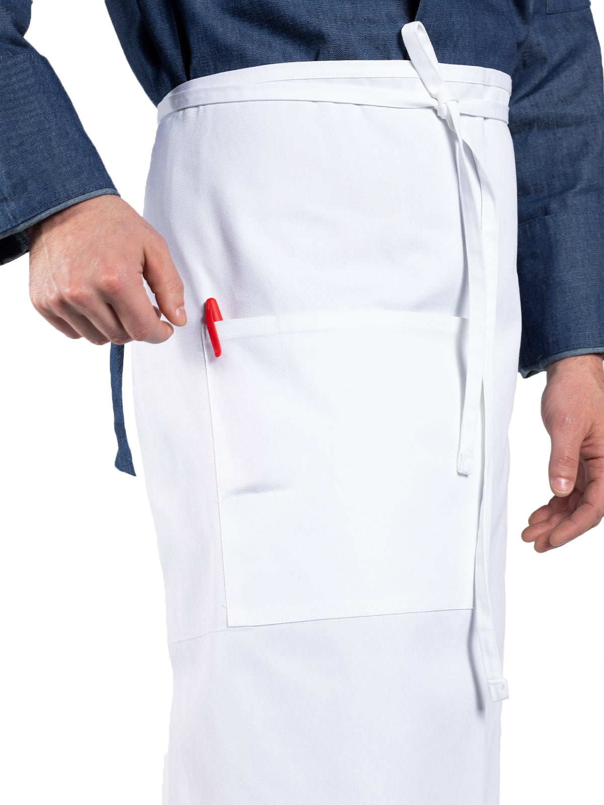 Unisex Reinforced Bar Tacking Apron - 3052 - White