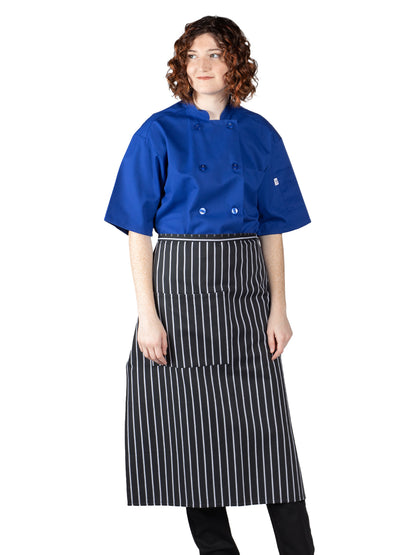 Unisex Reinforced Bar Tacking Apron - 3052 - Chalk Stripe