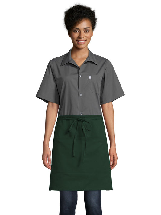 Unisex Two-Section Patch Pocket Apron - 3056 - Hunter