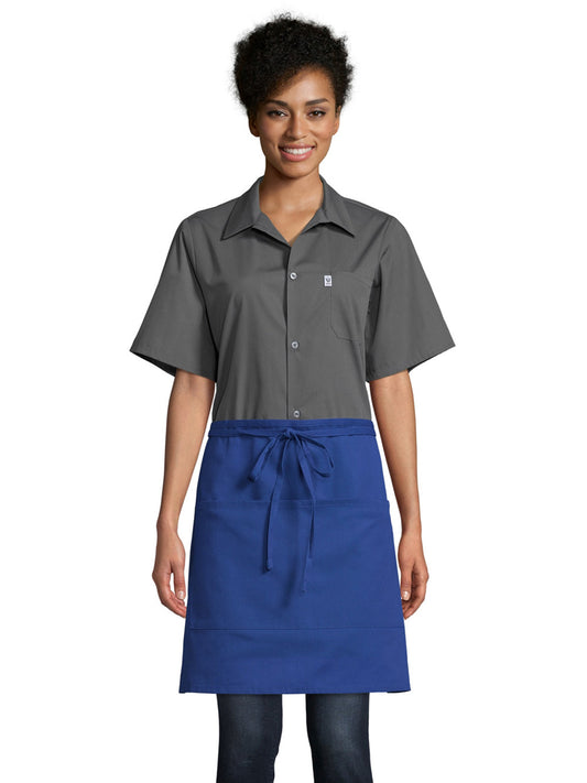 Unisex Two-Section Patch Pocket Apron - 3056 - Royal