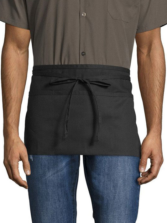 Unisex Three-Section Pocket Apron - 3067 - Black