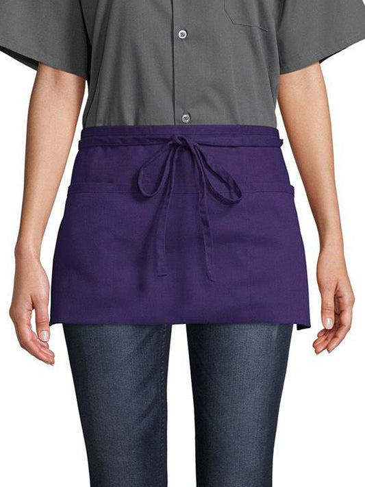 Unisex Three-Section Pocket Apron - 3067 - Purple