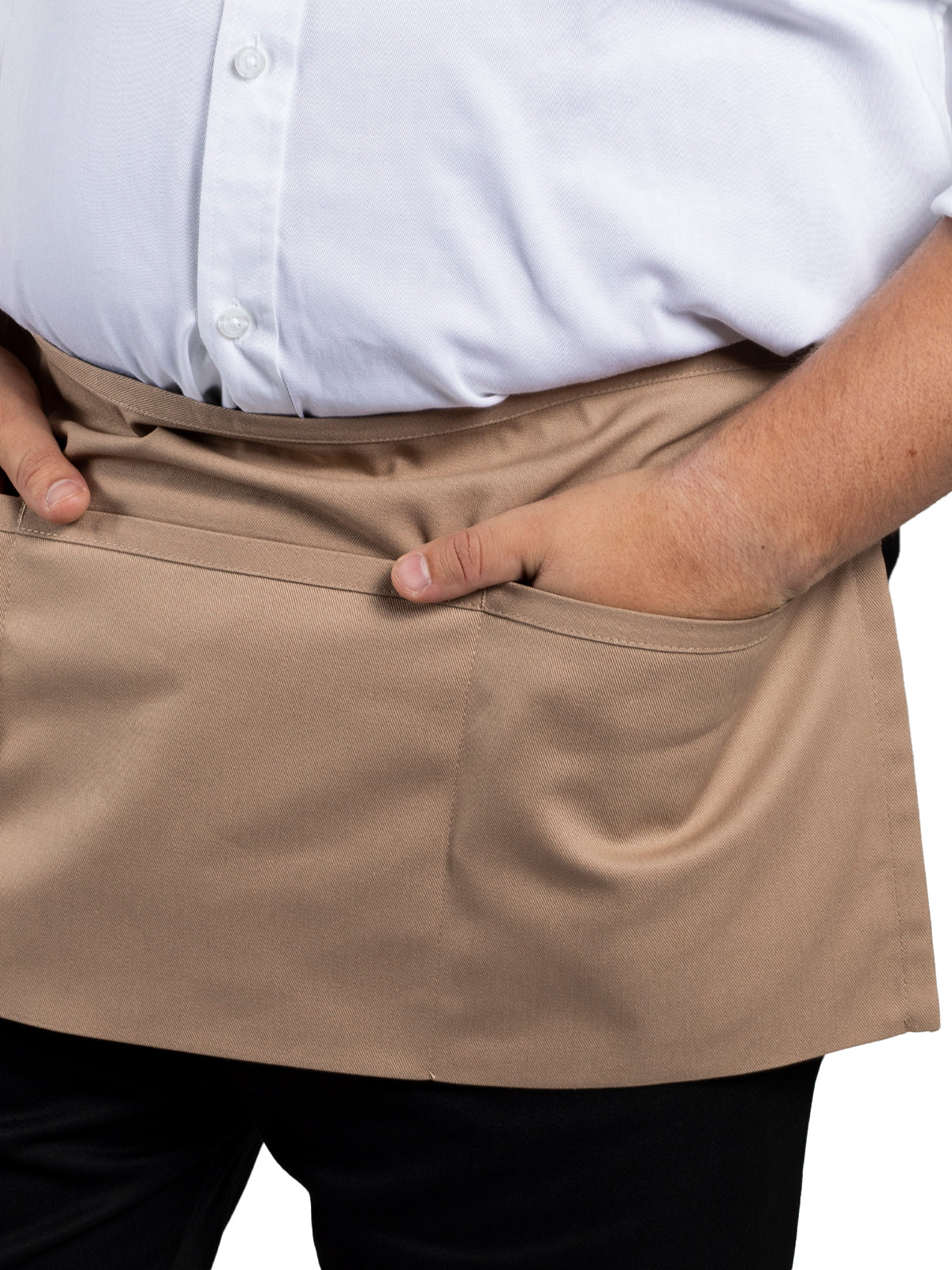 Unisex Three-Section Pocket Apron - 3067 - Khaki