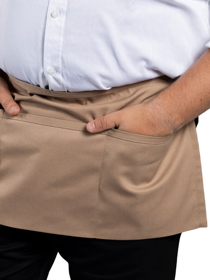 Unisex Three-Section Pocket Apron - 3067 - Khaki
