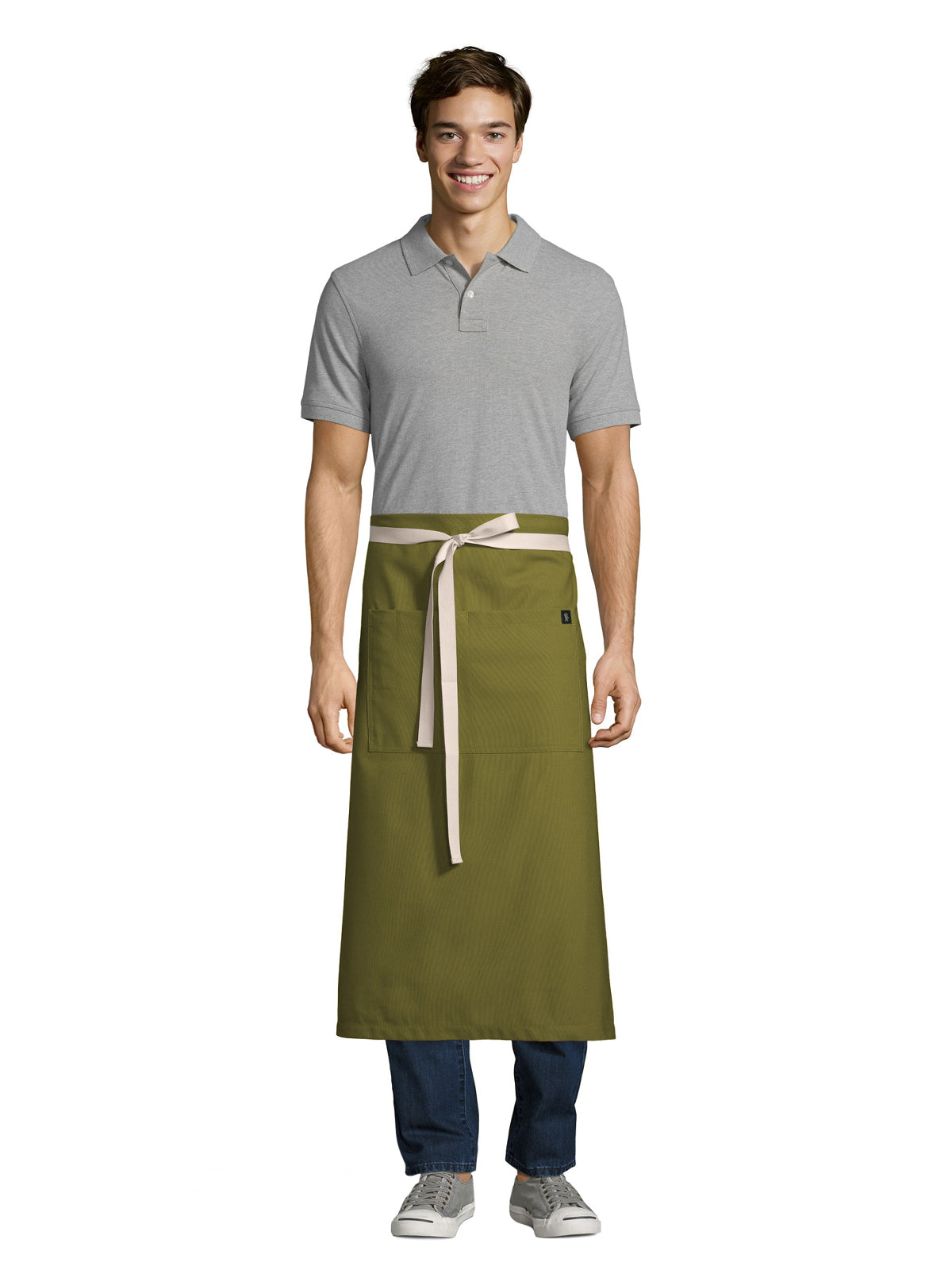 Unisex Apron - 3119 - Moss Green Canvas