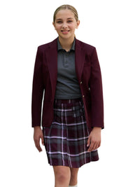 Girl's Two-Button UltraLux 100% Polyester Blazer - 4000C - Burgundy