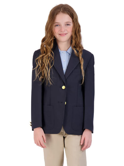 Girl's Two-Button UltraLux 100% Polyester Blazer - 4000C - Navy