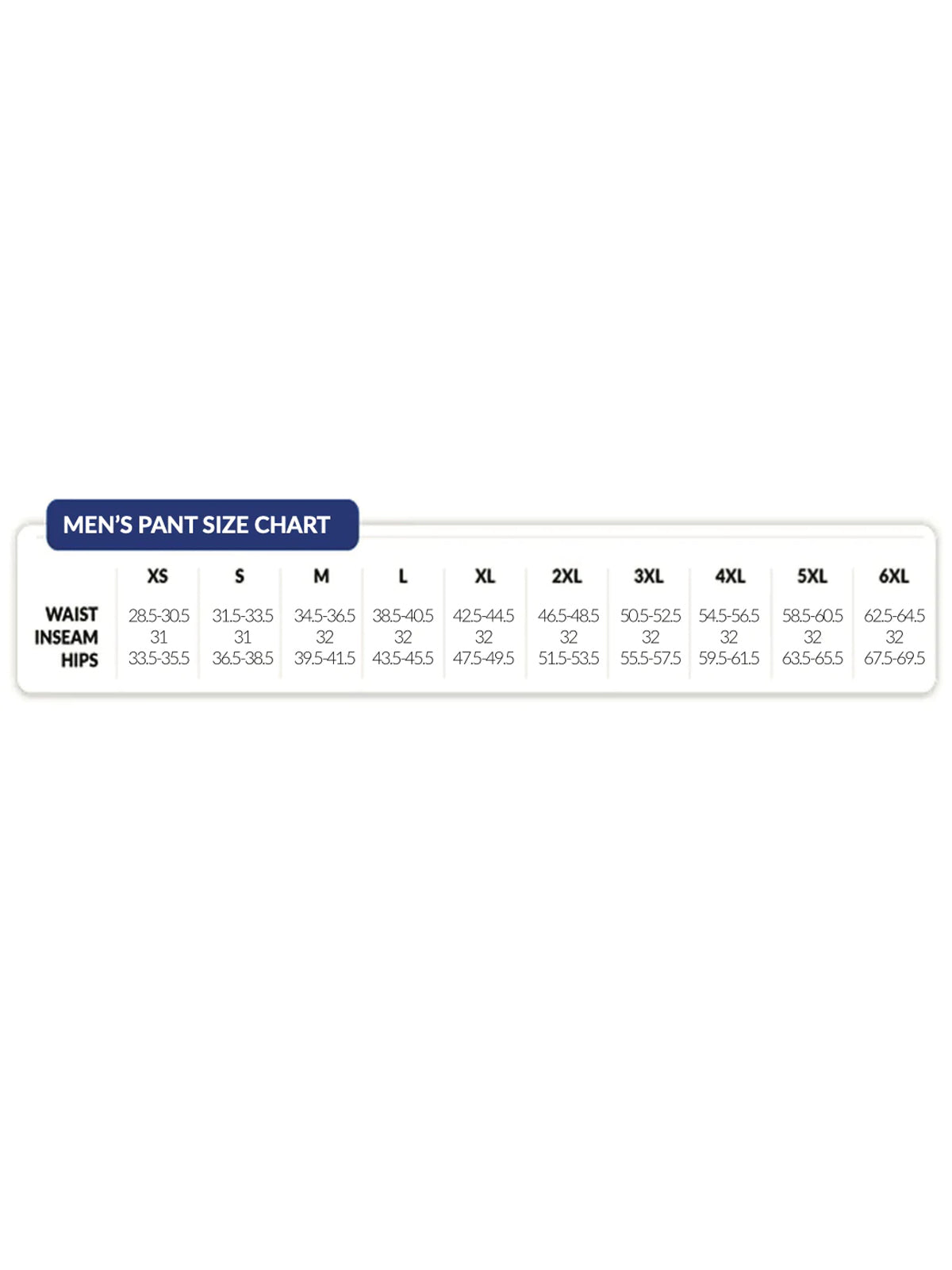 SIZECHART