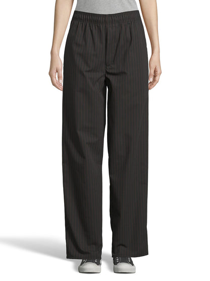 Unisex Chef Pant - 4003 - Black/Red Pinstripe