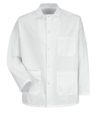 Unisex Gripper-Front 30.75" Short Butcher Coat - 0406 - White