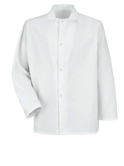 Unisex Gripper-Front 30.75" Butcher Coat - 0416 - White